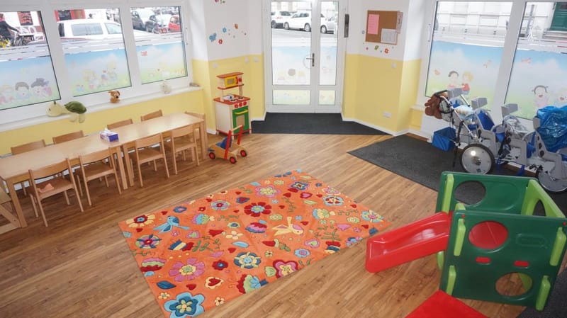Bright group room of Kindertagespflege Windelflitzer
